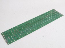 6 x Meccano 25 Hole Perforated Metal Strip Part 1 Mid Green Stamped MMIE