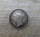 Very Nice 1853 Shilling - Queen Victoria British .925 Silver Coin