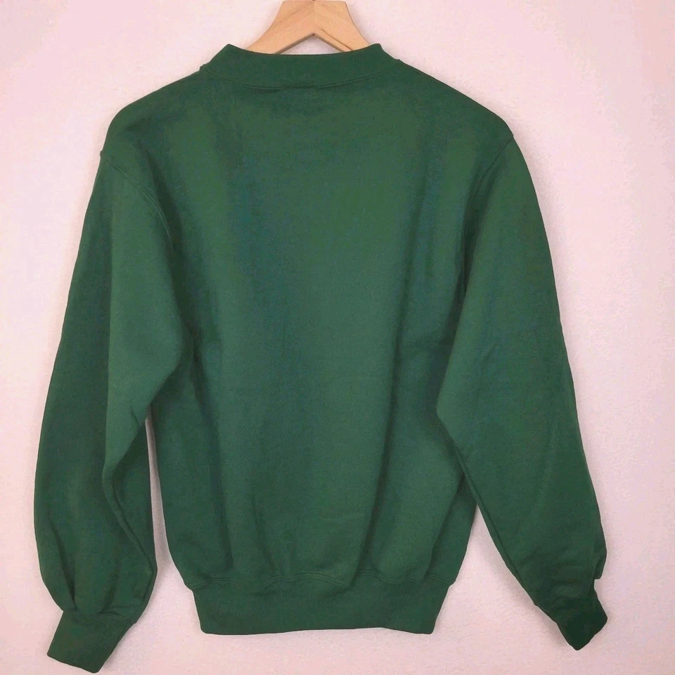 Vintage 90s Augusta Sportswear Crewneck Sweatshirt S Hunter Green USA Retro Gym - Image 3 of 4