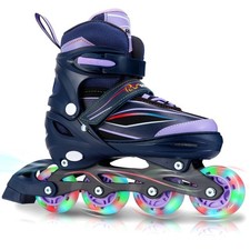 Adjustable Kids Inline Skates for Boys Girls with Full Light Up Wheels - Roll...