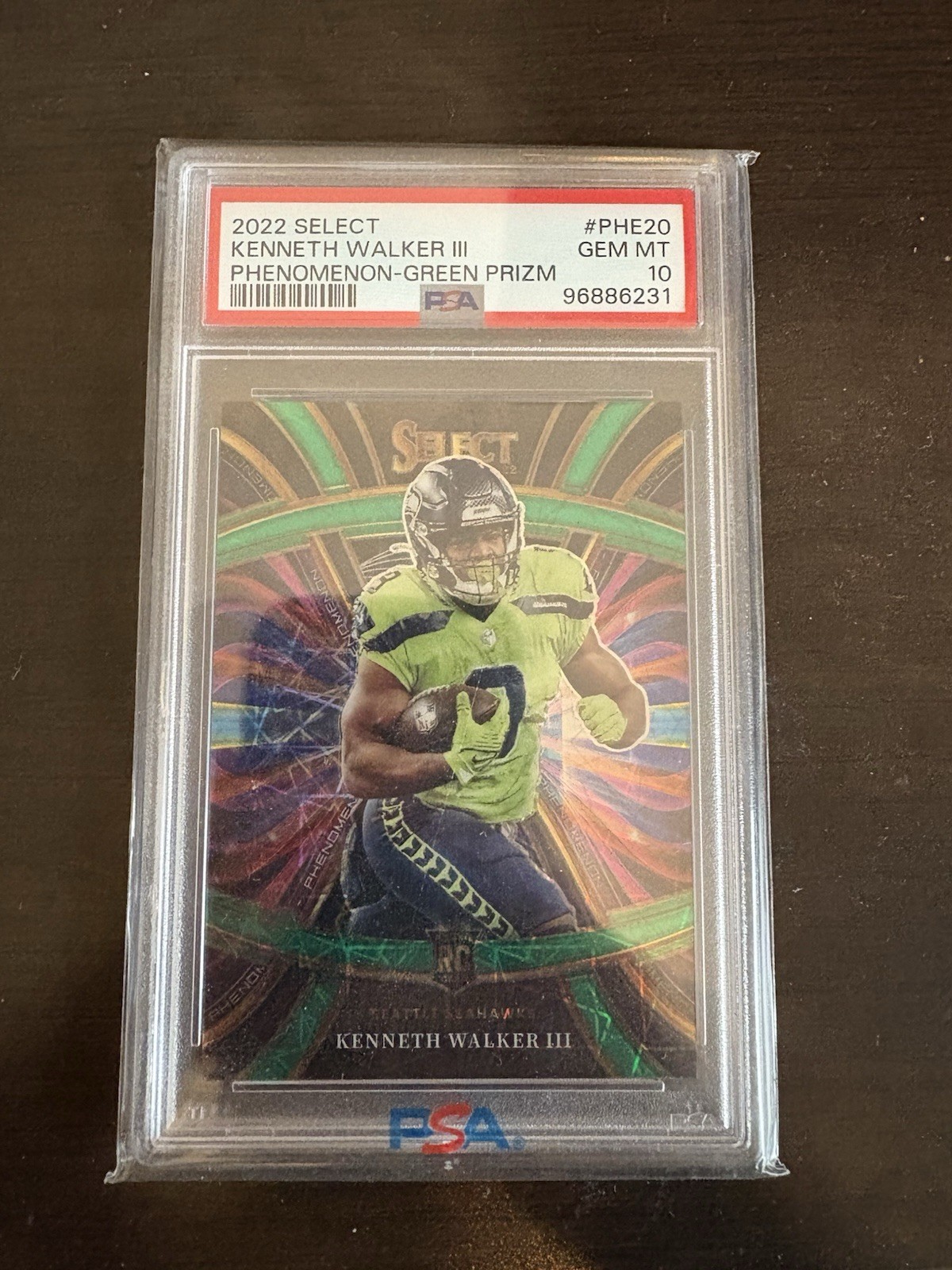 Kenneth Walker III Panini Select Phenomenon #PHE20 Green