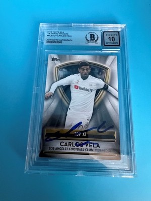 2019 TOPPS MLS AWARD WINNERS - CARLOS VELA - SIGNED BECKETT AUTHENTIC AUTO 10