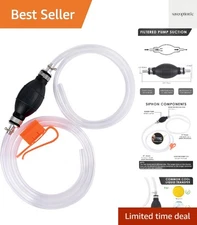 Gasoline Siphon Hose, Gas Oil Water Fuel Transfer Siphon Pump, Portable Widel...