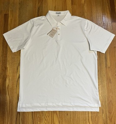 NWT Peter Millar Crown Performance Mesh Polo Shirt Men's 2XL White