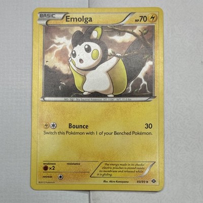 Emolga 49/99 2012 Regular Basic 70HP Pokémon TCG English Card