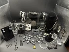 Large Vintage Silver Tones Costume Jewelry 50 Plus Piece Lot