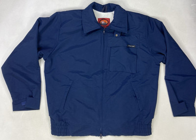 VINTAGE Stormy Seas Floatation Inflateable Jacket Men Large Blue USA 90s