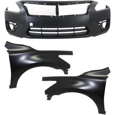 Bumper Cover Fender Kit For 2013-2015 Nissan Altima Front SEDAN