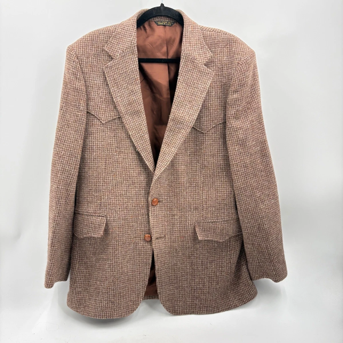 Tweed Regular 40 Jacket Vintage Suit Jackets & Blazers for Men for