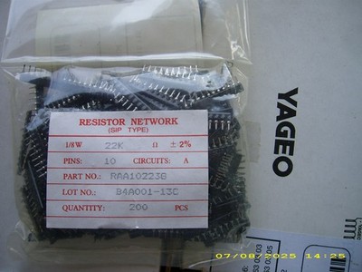 1350 x Widerstand Netzwerk Array SIL 10Pin / 9x 330 Ohm - 1 00K-Ohm  Set , Neu !