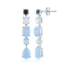 Azurquarz Topas Sterlingsilber-Ohrringe