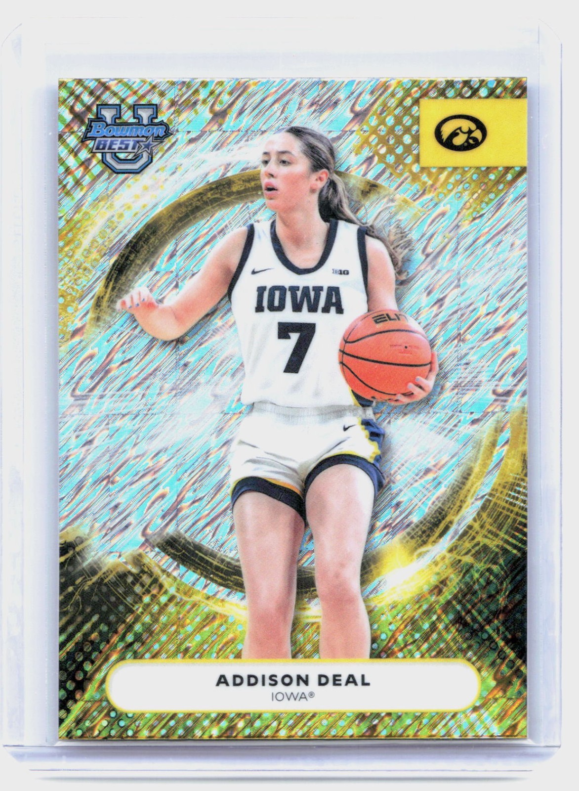 2025-26 Bowman's Best U ADDISON DEAL RC Rookie #58 SHIMMER Refractor Iowa