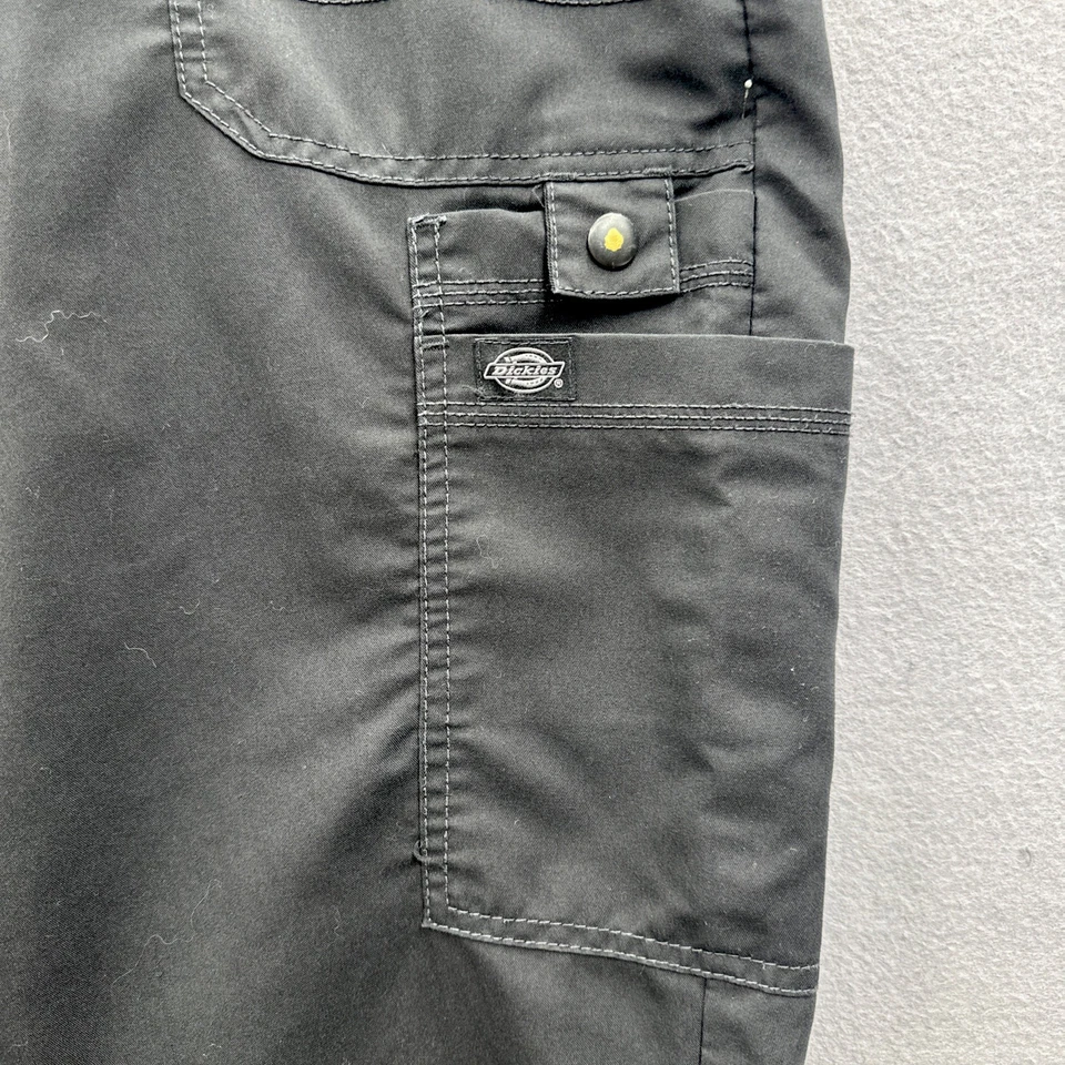 Pantalones Médicos Dickies Para Hombres XL Altos Negros Bolsillos de Carga Pierna Cónica Foto 2 de 4