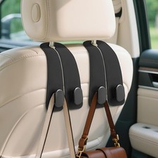 2PCS Car Seat Headrest Hooks Universal Leather Purse Bag Hanger Organizer Holder