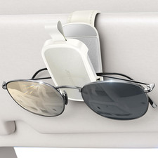2026 Unrivaled Stability Sunglass Holder for Car Visor, Magnetic Leather Sunglas