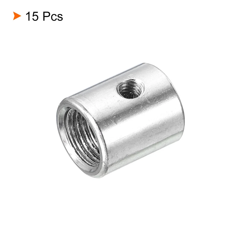 15pcs Round Coupling Nut M10 to M8 Adapter Screw Thread Convert Sleeve Connector - Image 3 of 4