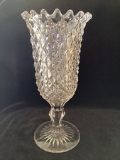 EAPG Unknown Maker “Sawtooth/ Diamond Point” Celery Vase - clear