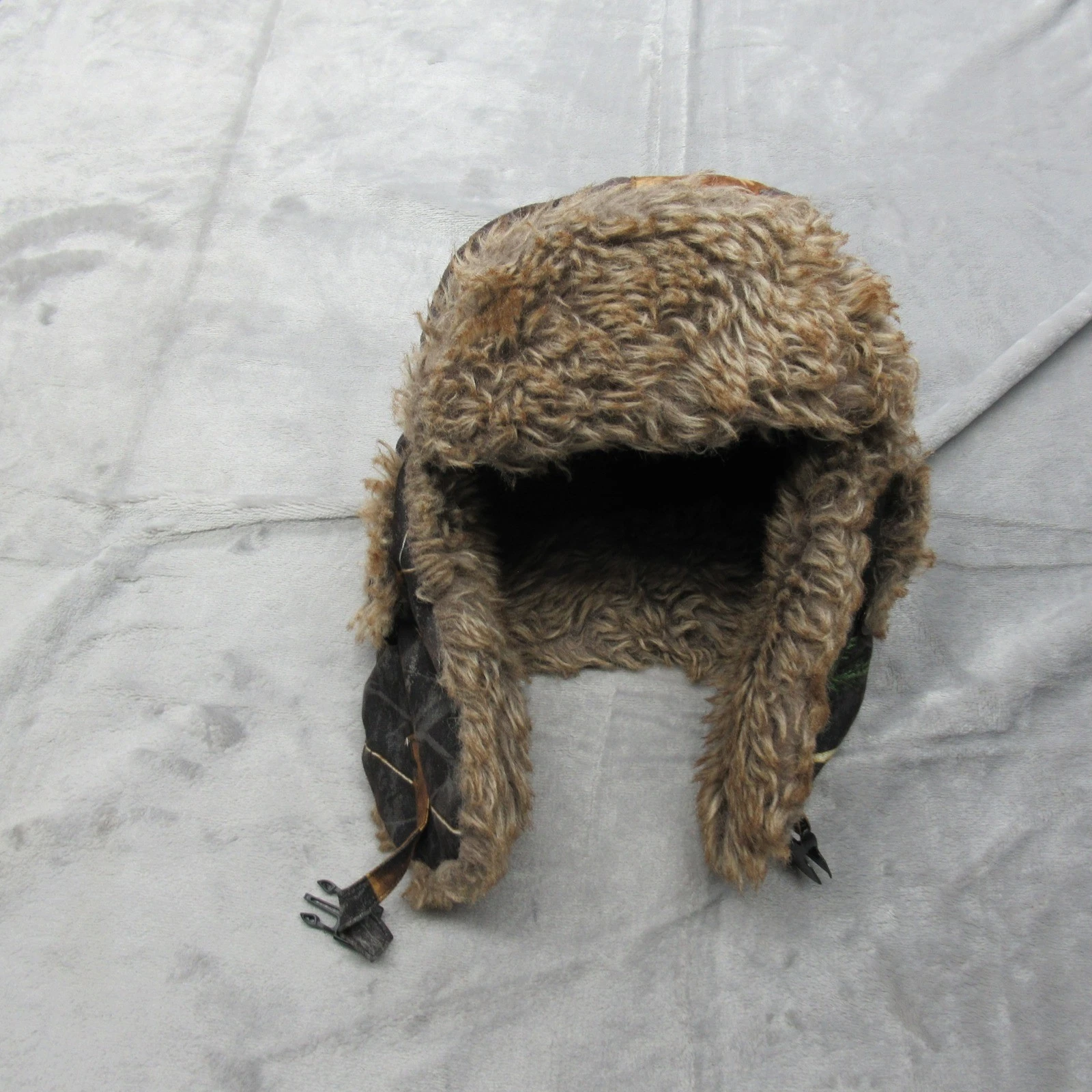 Real Tree Trapper Hat Camouflage Thinsulate Insulation Fur Trim Warm Winter