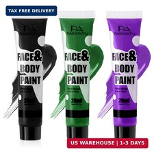 Black Green Purple Face Paint, Halloween Water-Based Body Paint