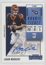 2018 Contenders Rookie Ticket/Rookie Ticket Variation Logan Woodside Auto tx8