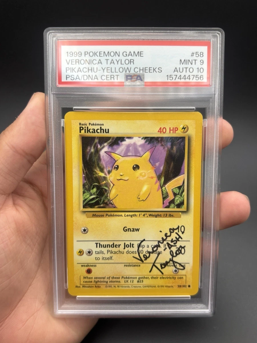 Pokémon TCG Base Set Pikachu Grade 10 Individual Collectible Card