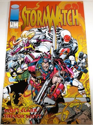    STORMWATCH #1 GOLD FOIL LOGO VARIANT WILDSTORM IMAGE 1993 THE AUTHORITY 7.0