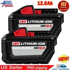 2PACK 12.0Ah For Milwaukee 48-11-1812 For M18 18V Extended Capacity Battery New