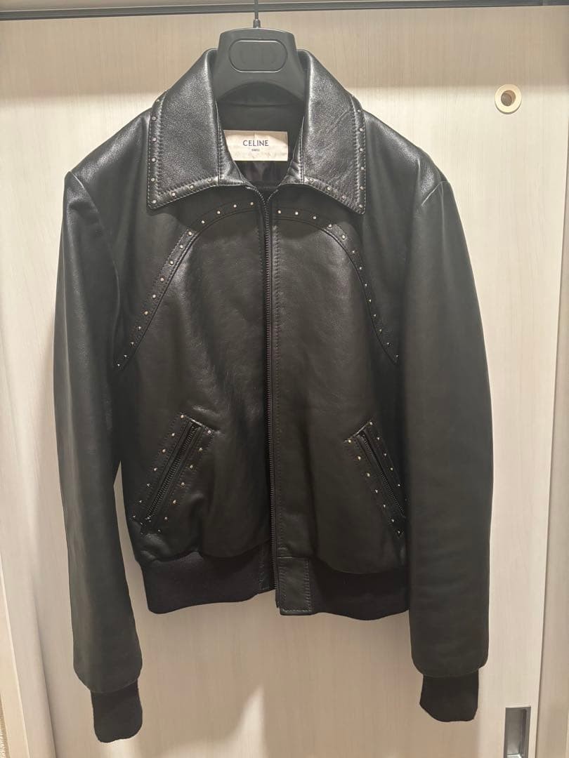 World's No. 1 CELINE Sample Rhinestone Leather Jacket