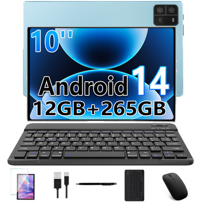 2025 New Gaming Tablet 10.1'' Android 14 Tablet 12GB+256GB Octa-Core 8000mAh