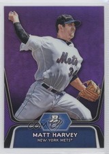 2012 Bowman Platinum Prospects Retail Purple Refractor Matt Harvey #BPP18 1b3