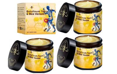 3x Botulinum Toxin & Bee Venom Pain Relief Bone Healing Cream, Professional Bee