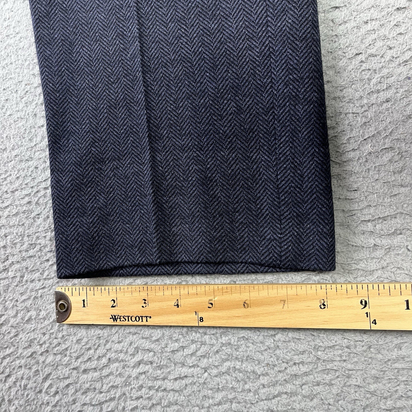Brooks Brothers Pants Mens 32x28 Blue Herringbone Manifattura Emmetex Fabric thumbnail 8