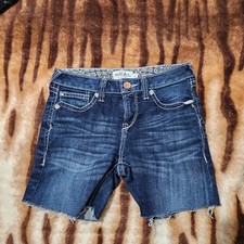 ariat girls Denim shorts Size 14 Blue Raw Hem
