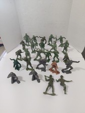 Vintage Louis Marx Toys Lot Of 25 US Japanese German RussianWW2 Soldiers 6 inch