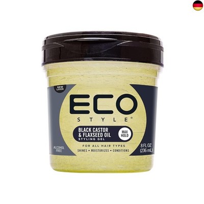 Eco Styler Black Castor & Flax Seed Oil, 8oz