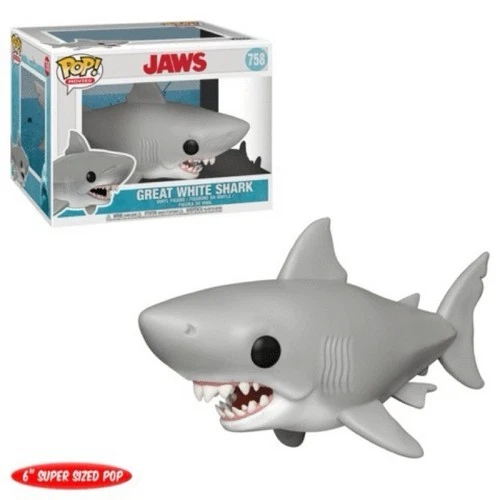 🔥Funko Pop! Movies: Super 6 in - Jaws - GREAT WHITE SHARK (6 inch) #758🔥