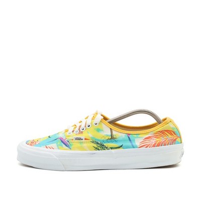 VANS Herren Authentic Sneaker Gelb Mehrfarbig Canvas Originals Low-Top EU 44.5
