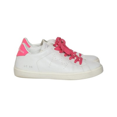 Leather Crown, Sneaker, Größe: 38, Leder, Weiß/Pink, Damen #T0A