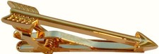 Bassin and Brown Mens Arrow Tie Bar - Gold