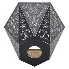 Lamp Shades Modern Scandinavian E27 E26 Wrought Iron Hexagonal Carved Lampsha...