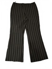 New York Company Black Pinstripe Dress Pants Women 12 EUC