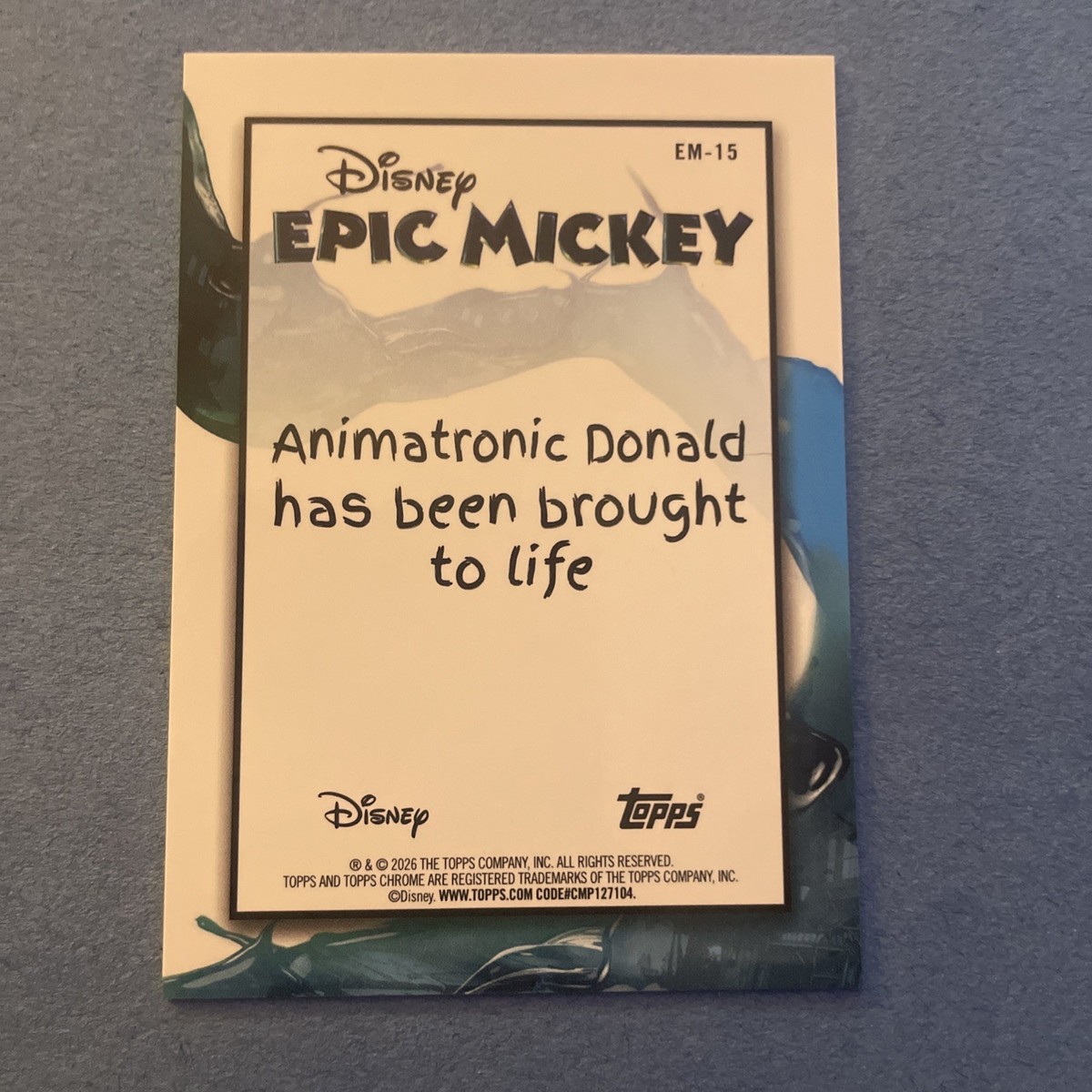 Animatronic Donald 2026 Topps Disney Neon #EM-15 Epic Mickey | eBay