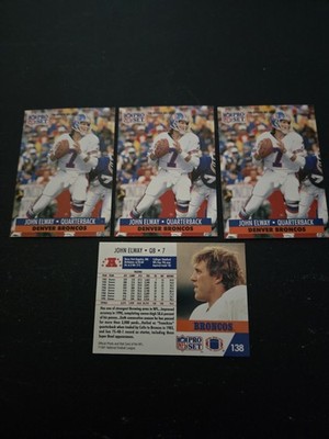 John Elway  PRO SET # 138   Get them now 4 cards in this auction