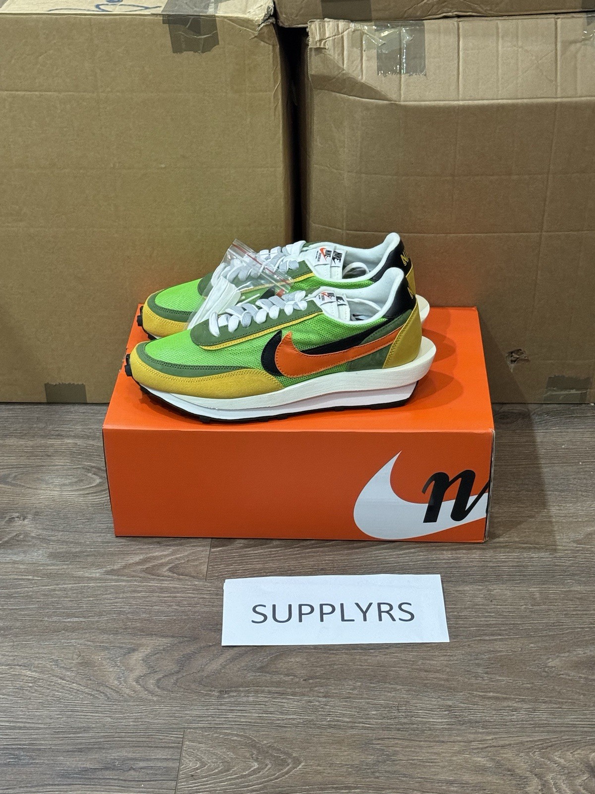 SACAI X NIKE Nike LD Waffle x Sacai 'Green Gusto' UK 9 NUOVISSIME BV0073 300