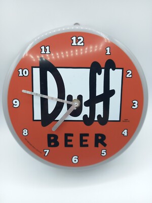 The Simpsons Wanduhr Duff Beer Uhr Kronkorken Quartz Fox 2014 Matt Groening RAR!