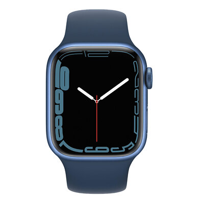Apple Watch Series 7 GPS 41mm Aluminiumgehäuse Sportarmband blau  