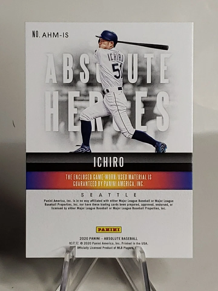 2020 Panini Absolute Heroes Materials ICHIRO Suzuki /15 Seattle Mariners SEE PIC - Image 4 of 4