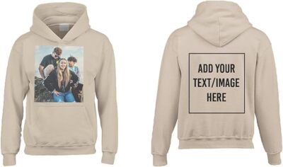 Custom Personalized Printed Gildan Hoodie Add Your Own Custom Logo Texts Photo