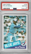 1985 Topps #436 Willie AIKENS - PSA 10+++ Blue Jays - pop 8