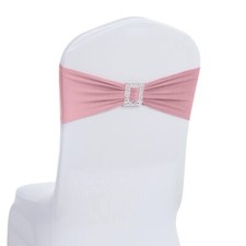60 PCS Spandex Chair Sashes Bows Stretch Chair Cover Band with Buckle Slider ...